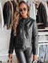 DAMEN MOTORRADJACKE AUS ECO-LEDER | MIT STEHKRAGEN